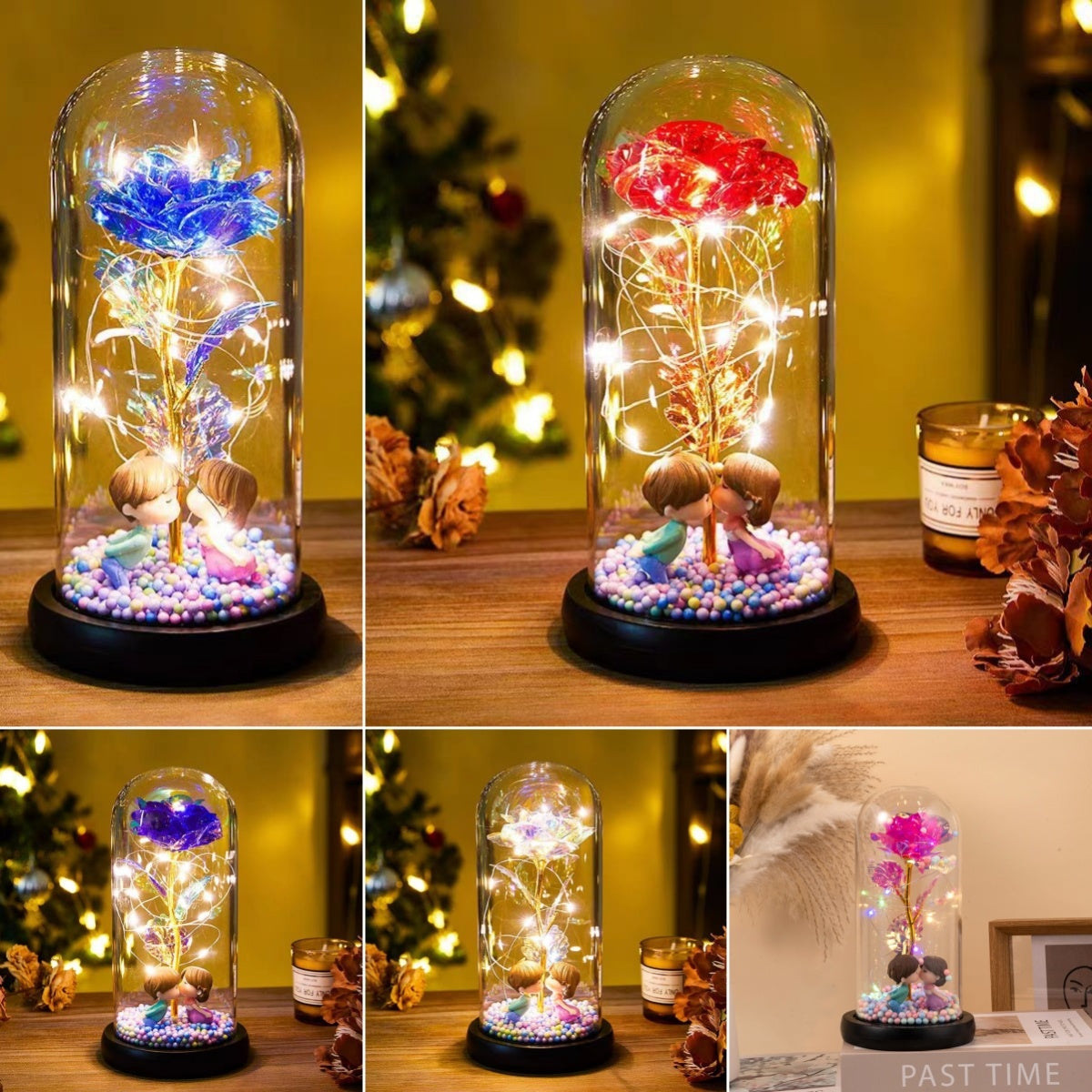 Eternal Rose LED Light Foil Flower